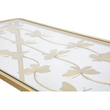 Konsola BUTTERFLIES Szklana 100x35x80 cm